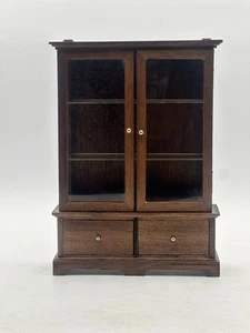Dollhouse Hutch Cabinet With Plexiglas Shelves Side Panels And Doors Taiwan - Picture 1 of 14