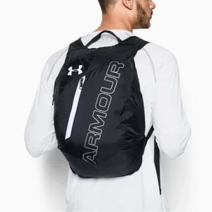 Under Armour Storm Adaptable Packable Nylon Backpack (Black/Silver/White) NWT - Picture 1 of 16