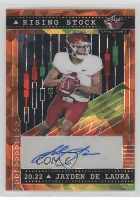 2022 Leaf Valiant Rising Stock Orange Crystals /20 Jayden De Laura #RS-JDL Auto - Image 1 of 2