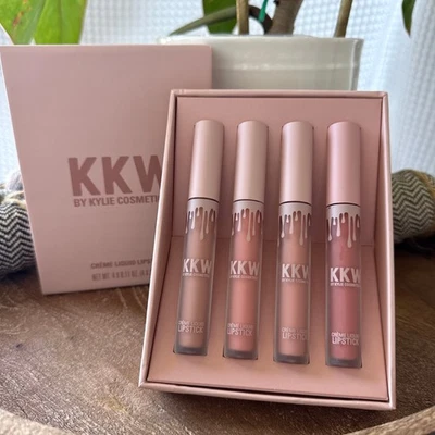 Set of 4 - Authentic Kylie Cosmetics KKW Creme Liquid Lipstick + Card  - Image 1 of 4