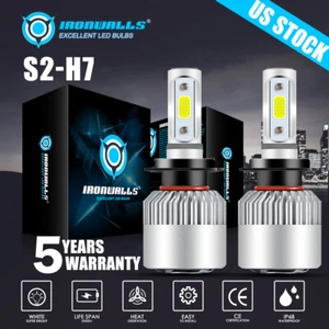 For VW Jetta Passat Golf 2x H7 LED Headlight Bulb Kit High/Low Beam 6500K White - Picture 1 of 12