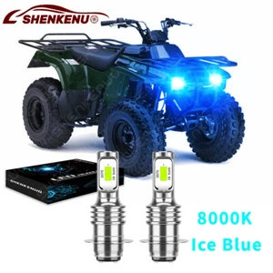 For Kawasaki Bayou LED Headlights 2x H6M Bulb 8000K Ice Blue 220 250 300 400 KLF - Bild 1 von 12