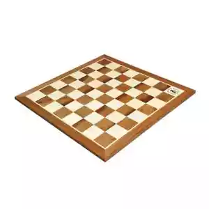 Walnut & Maple Wooden Chess Board - 2.0" With Logo - Picture 1 of 2