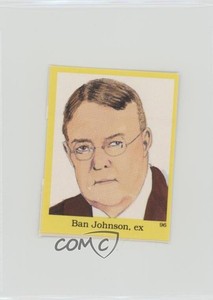 1989 The Official Hall of Fame Fun & Fact Sticker Book Stickers Ban Johnson HOF