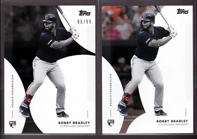 Bobby Brasdley Indians 2020 Topps On Demand Rookie Progression 86/99 + Base 28 - Image 1 of 2