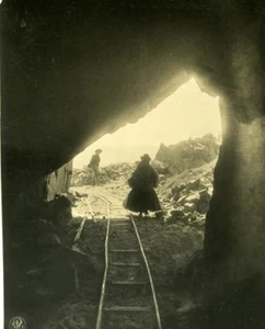 Bolivien Anden Zinn Erzmine Eingang Bergbau alt NPG Stereo Stereoview Foto 1900 - Bild 1 von 3