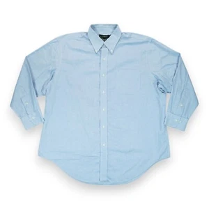 Lauren Ralph Lauren Shirt Mens 17.5 32/33 Button Up Classic Fit Non Iron Blue - Picture 1 of 3