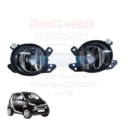 COPPIA FENDINEBBIA ANTERIORE FARETTI FARI DX SX PER SMART FORTWO 451 DAL 2007 - Immagine 1 di 4