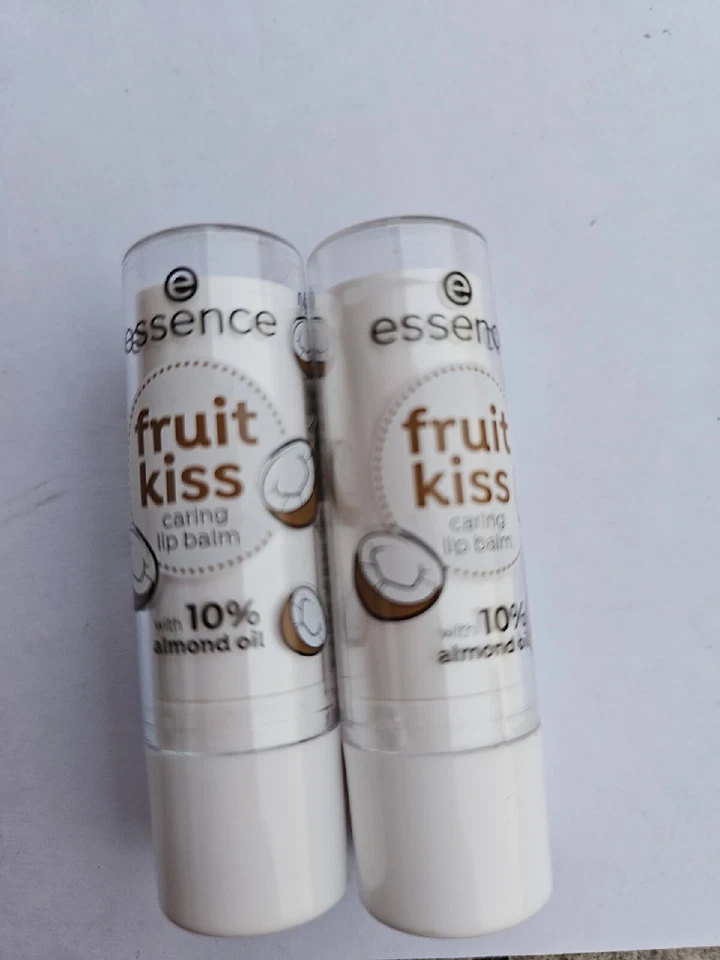 2x Essence: Fruit Kiss - Caring Lip Balm with 10% Almond Oil - 4,8 g - Bild 1 von 1