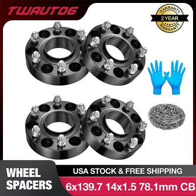 4PCS 1.5" 6x5.5 Hubcentric Wheel Spacers M14x1.5 For 2015-2023 GMC Yukon XL - Imagem 1 de 4