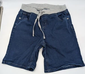 Justice Juniors Girls Size 16 Pull On Drawstring Bermuda Style Denim Shorts #3 - Picture 1 of 3