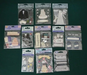 #2 ~ Wedding Embellishment, 3D Dimensional Stickers Jollee's, Cloud 9, Plus More - Picture 1 of 12