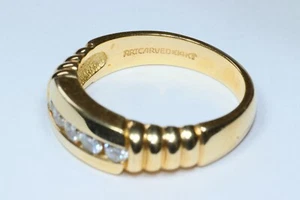Ladies' Art Carved .50 TCW Diamond Band VVS2 E - Picture 1 of 10