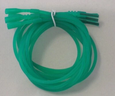 Collar Cordón Silicona Verde azulado (4) Goma Suave 2mm Cierre a Presión 16" o 18" Foto 1 de 2