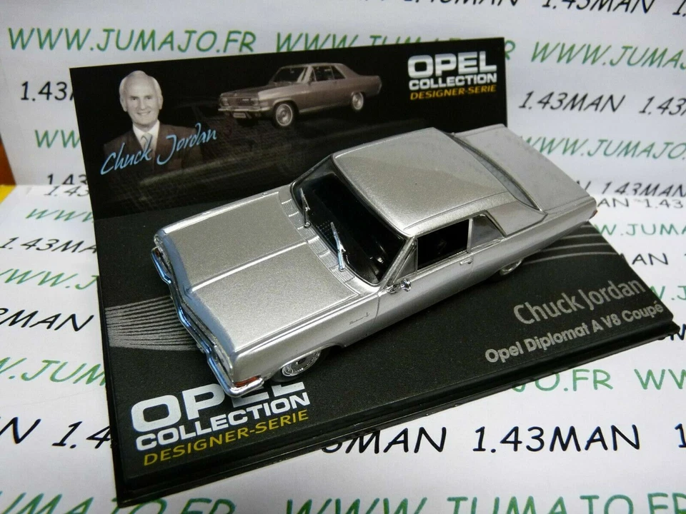 OPE125 1/43 IXO designer serie OPEL collection : DIPLOMAT A V8 C.Jordan silver - Photo 1/2