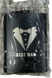 Fiaschetta Best Man Hip 8 oz acciaio inox matrimonio | festa | laurea - Foto 1 di 3
