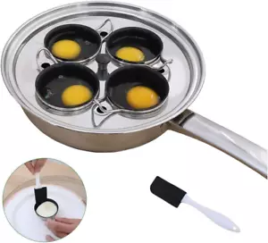 Egg Poacher Pan - Stainless Steel Poached Egg Cooker – Perfect Poached Egg Make - Picture 1 of 12