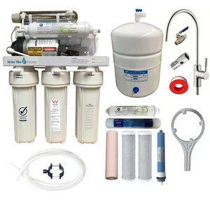 Reverse Osmosis 7-Stage 100GPD Water Filter UV RO Booster Pump Filters ROP-7-MGU - Picture 1 of 12