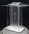 Clear Church Podium Acrylic Lectern Pulpit Plexiglass Conference Pulpit Stand