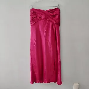 Banana Republic Seidenkleid Gr. 16 rot trägerlos fließend leicht Neu mit Etikett - Bild 1 von 11