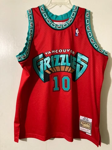 Mitchell & Ness Vancouver Grizzlies Mike Bibby Swingman Jersey Red mens size XL Cover