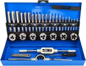 32 Pieces Tap and Die Set, Home Improvement Tool Kit for Creating and Repairing - Picture 1 of 12