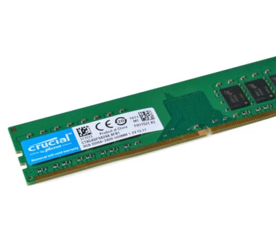 For Crucial 8GB 1RX8 PC4 2400T DDR4 19200mhz UDIMM Desktop Memory RAM 288pin - Image 1 of 4