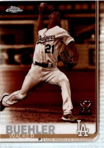 2019 Topps Chrome #90 Walker Buehler Sepia Refractor Los Angeles Dodgers - Bild 1 von 2
