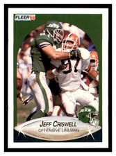 1990 Fleer Update #U-75 JEFF CRISWELL New York Jets ~C6MM