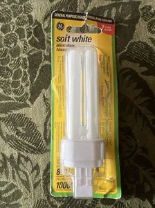 GE SOFT WHITE 13W COMPACT FLUORESCENT BULB, F13DBX/SPX27/CD NEW IN PACKAGE - Picture 1 of 11