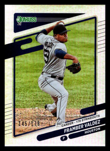2021 Donruss Career Stat Line Framber Valdez /178 #121 Houston Astros