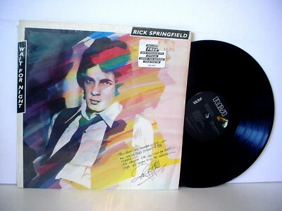 RICK SPRINGFIELD "Wait For Night" Original LP + POSTER from 1982 RCA AFL1-4235 - Image 1 of 4