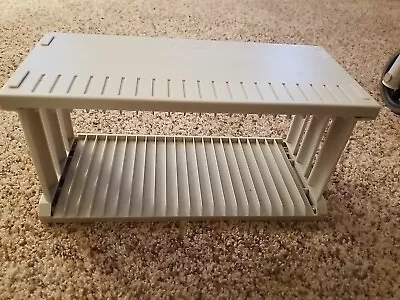 Vintage Fellowes 22 CD DVD Blue Ray Holder Storage Rack beige almond Foto 1 de 2