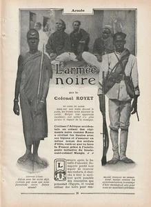 Coupure de presse L'Armée Noire Colonel Royet French Press Clipping 1910 - Picture 1 of 1