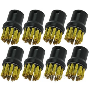 8 x Brass Wire Brush Tool Nozzles for KARCHER SC1.201 SC1.402 Steam Cleaner - Picture 1 of 3