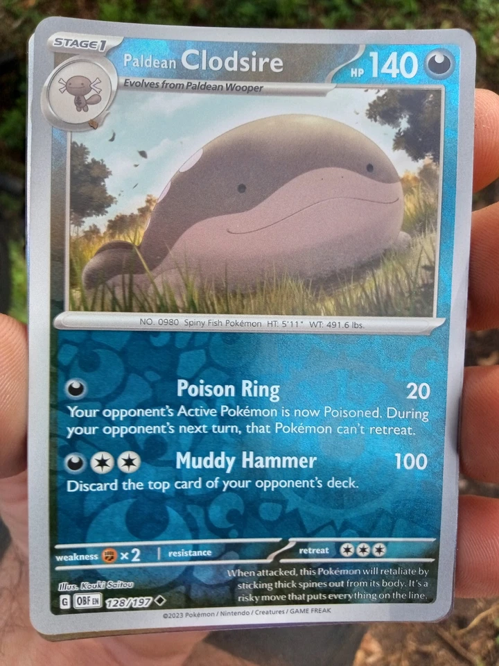 Paldean Clodsire 129/197 Sv03: Obsidian Flames Reverse Holo - Image 1 of 1