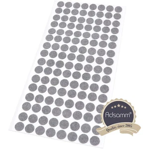128 x Filzgleiter | Ø 12 mm | Grau | rund | 1.5 mm dünne selbstklebende Filz-... - Bild 1 von 5