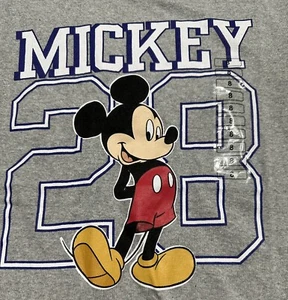 Disney Mickey Mouse T Shirt Boys Youth Size 8 Gray Short Sleeve Crew Neck NWT - Picture 1 of 5