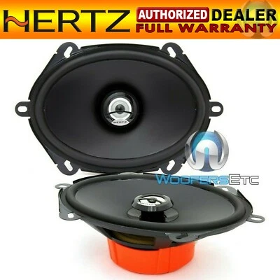 HERTZ DCX570.3 5"x7" 6"x8" NEODYMIUM TWEETERS 2-WAY 60W RMS COAXIAL SPEAKERS NEW - Image 1 of 4