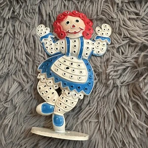 Raggedy Ann Earring Tree Vintage Cast Iron Jewelry Holder by Revere USA - Picture 1 of 6