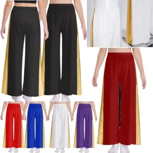Kids Girls Pants Church Trousers Liturgical Dancewear Carnival Festival Dance - Picture 1 of 63