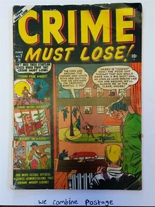 CRIME MUST LOSE #7 1951 ATLAS GOLDEN AGE COMIC - Imagen 1 de 4