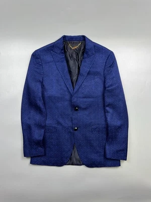 Blazer para hombre Billionaire Couture seda lana 2 botones estampado talla IT 48 (Y0989) Foto 1 de 4
