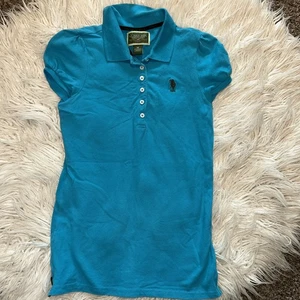 Size Girls Medium US POLO ASSN Girls Teal tennis Dress preppy logo - Picture 1 of 5