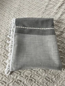 Zeemart Black Grey White Boho Tablecloth 60x84 Tassel Edge Modern Classic - Picture 1 of 3