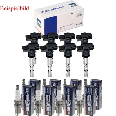 8x Beru Bobine D'Allumage + Bougie D'Allumage pour Porsche Cayenne 955 Turbo 4.5 - Photo 1/4