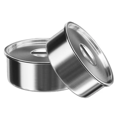  2 pezzi di ciotole per uova al vapore in acciaio inossidabile con coperchio - - Immagine 1 di 4