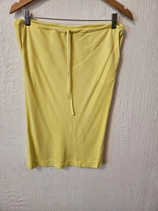 1990S VERSUS GIANNI VERSACE Yellow Skirt Sz26/40 It Xs/S with Small Spots Italy - Picture 1 of 22