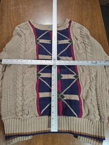 Vintage Lobo by Pendleton Sweater Mens L Wool Cable Knit Crewneck Made USA - Picture 1 of 10