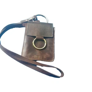 GRACIE GREENE leather cross body boho hipster. Brown with glod tone accents - Picture 1 of 8